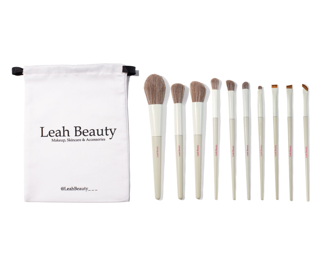 The Leah Signature 10 pieces - Face & Eye Brush Set