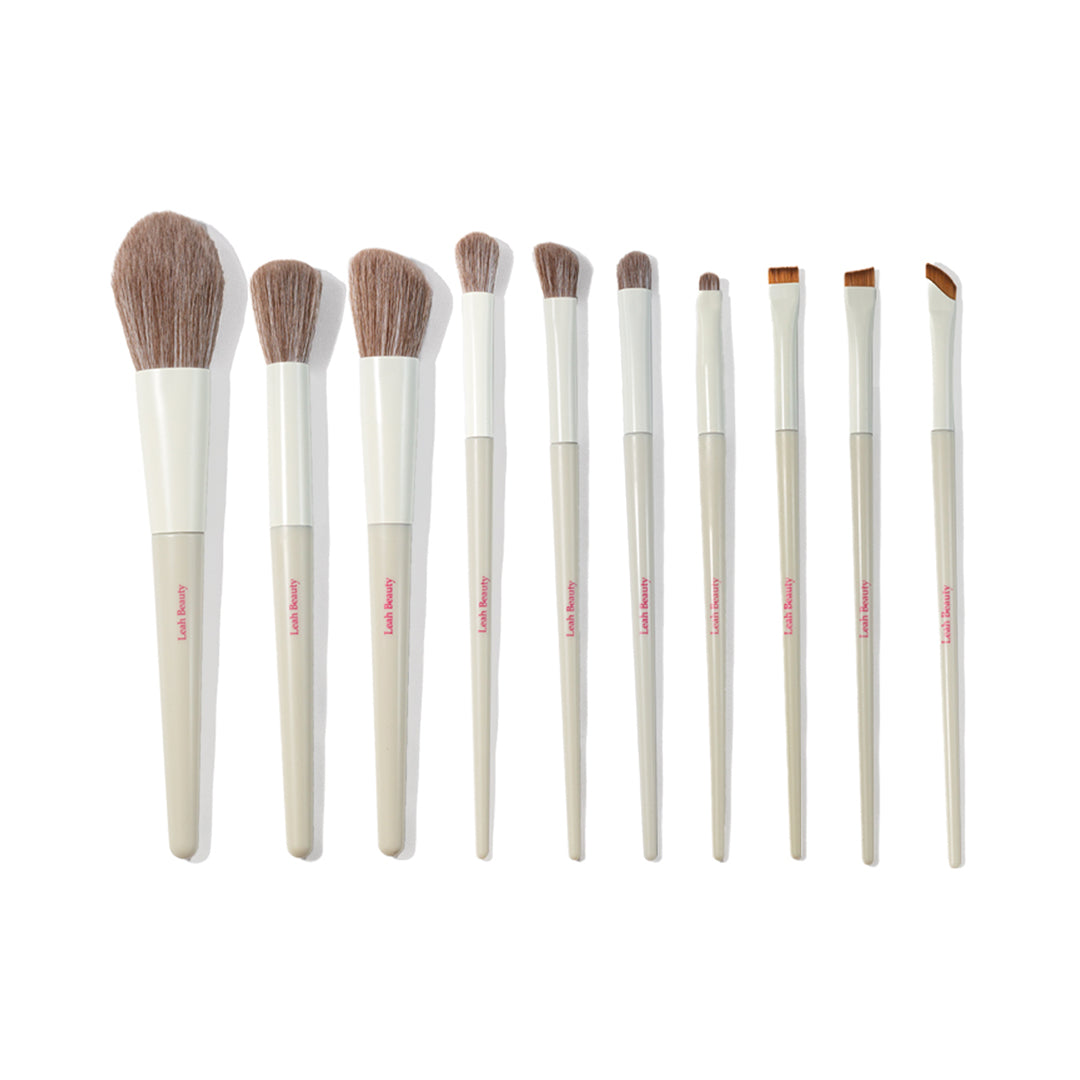 The Leah Signature 10 pieces - Face & Eye Brush Set